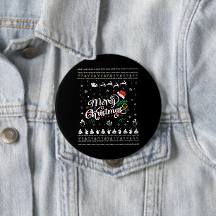 Funny Ugly Frohe Weihnachten Button