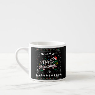 Funny Ugly Frohe Weihnachten Espressotasse