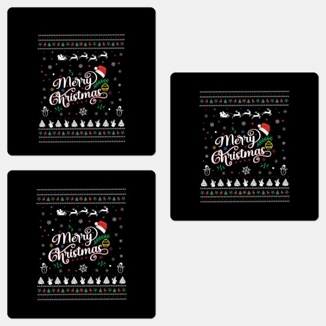 Funny Ugly Frohe Weihnachten Etiketten (Gruppe)