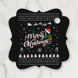 Funny Ugly Frohe Weihnachten Geschenkanhänger