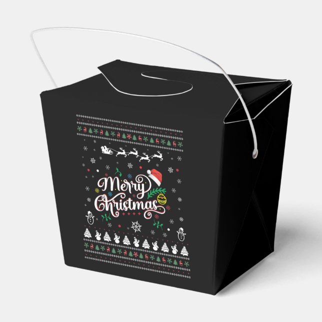 Funny Ugly Frohe Weihnachten Geschenkschachtel (Rückseite)