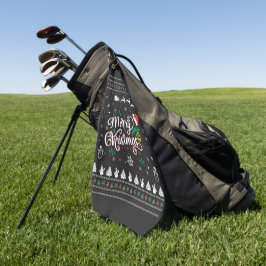 Funny Ugly Frohe Weihnachten Golfhandtuch