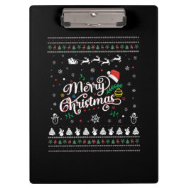 Funny Ugly Frohe Weihnachten Klemmbrett