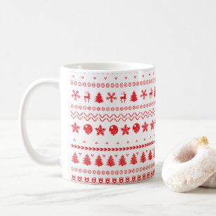 Funny Ugly Frohe Weihnachtsmuster Kaffeetasse