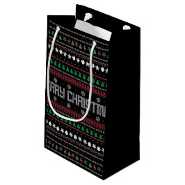 Funny Ugly Frohe Weihnachtsmuster Kleine Geschenkt Kleine Geschenktüte