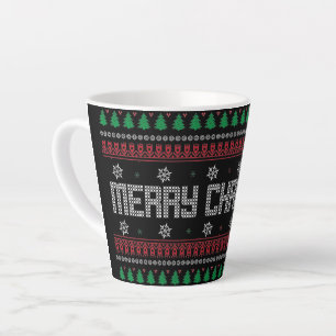 Funny Ugly Frohe Weihnachtsmuster Milchtasse