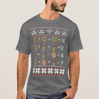 Funny Ugly Hanukkah Jüdischer Mathematiklehrer Mat T-Shirt