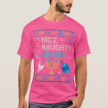 Funny Ugly Hanukkah Sweater Chanukah Jew Nice Naug T-Shirt<br><div class="desc">Funny Ugly Hanukkah Sweater Chanukah Jude Nice Naughty jüdisch.</div>