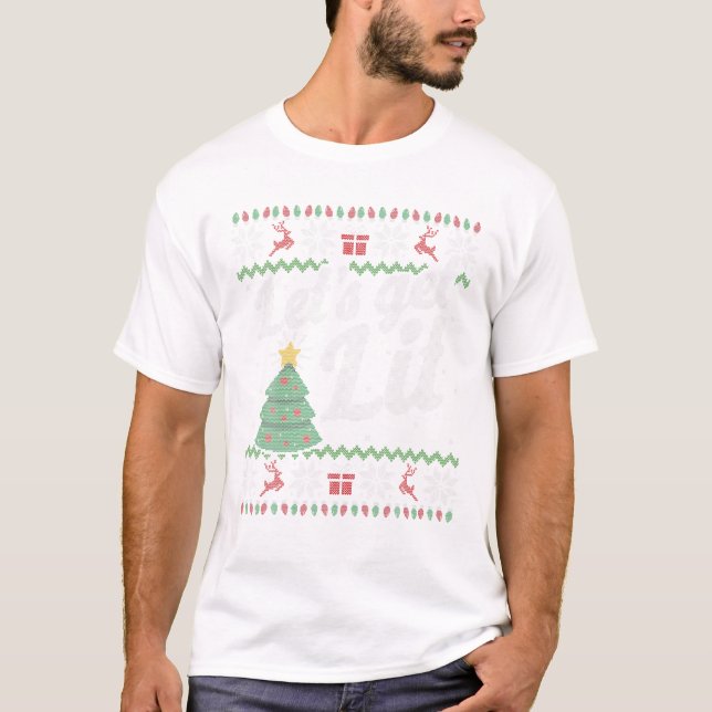 Funny Ugly Sweater Christmas T-Shirt (Vorderseite)