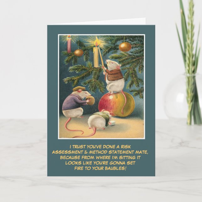 Funny UK Gesundheit und Sicherheit Weihnachten (Vorderseite)