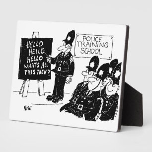 Funny UK Police Training School Fotoplatte