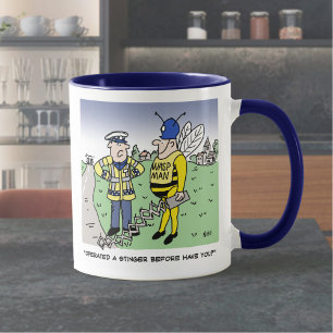 Funny UK Traffic Police Cartoon Tasse