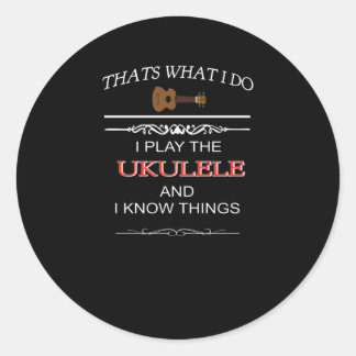 Funny Ukulele Gift Runder Aufkleber