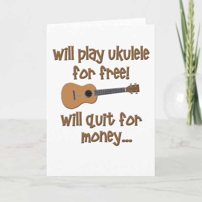 Funny Ukulele Karte (Vorderseite)