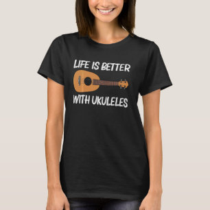 Funny Ukulele Men Women Hawaiian Instrument Pl. T-Shirt