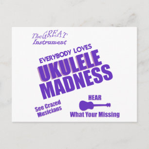 Funny Ukulele Postkarte