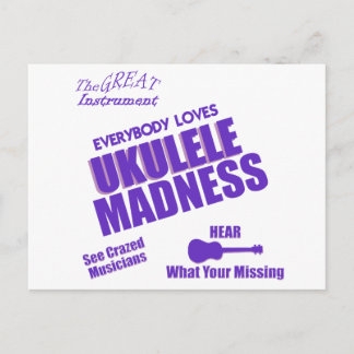 Funny Ukulele Postkarte