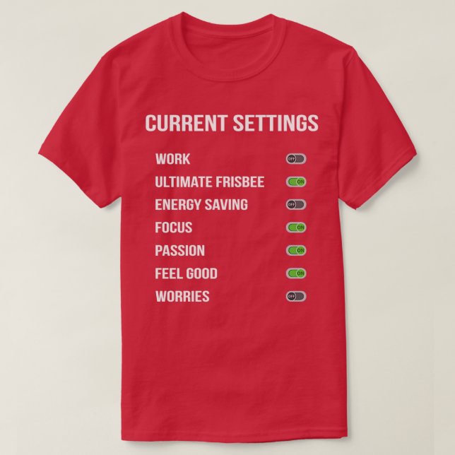 Funny Ultimate Frisbee Aktuelle Einstellungen Desi T-Shirt (Design vorne)