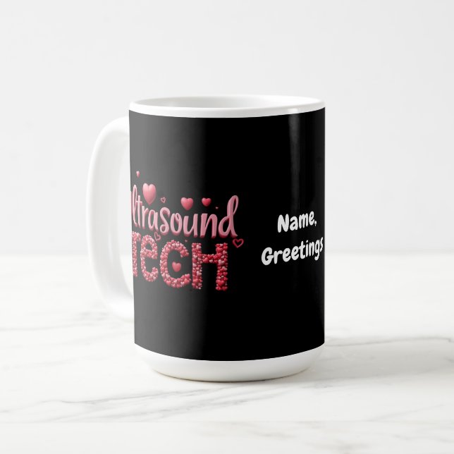 Funny Ultrasound Tech Valentine's Day Ideen Kaffeetasse (Vorderseite Links)