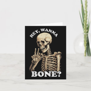 Funny unangemessenes Halloween für Männer Skelett Karte