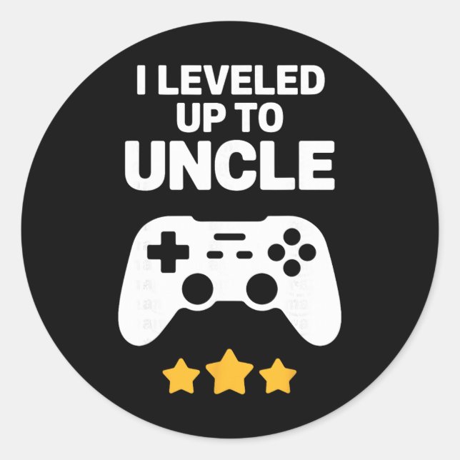 Funny Uncle Art For Uncle Men From New Promoted To Runder Aufkleber (Vorderseite)