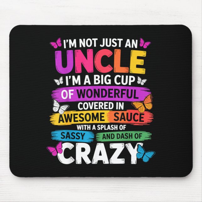 Funny Uncle Quote Sy Cool Uncle Men  Mousepad (Vorne)