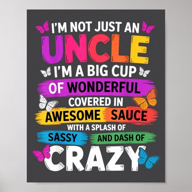 Funny Uncle Quote Sy Cool Uncle Men  Poster (Vorne)