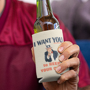 Funny Uncle Sam Patriotic Custom Message Dosenkühler