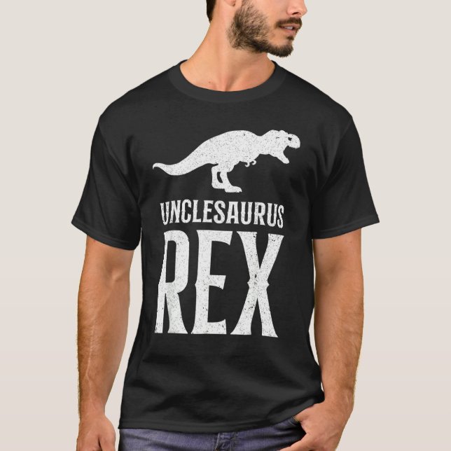 Funny Uncle Unclesaurus T Rex Dinosaur Cool Onkel T-Shirt (Vorderseite)