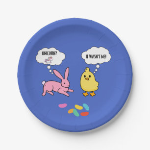 Funny und Chick Shirt für Ostern Pappteller