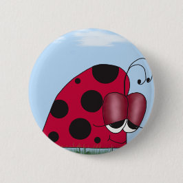 Funny und Euphoric Ladybug Button