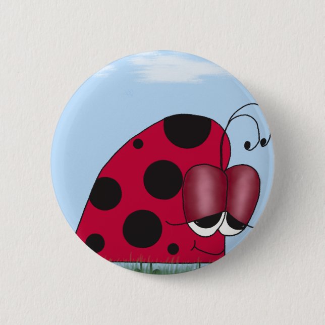 Funny und Euphoric Ladybug Button (Vorderseite)