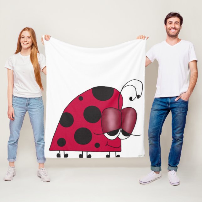 Funny und Euphoric Ladybug Fleecedecke (Beispiel)