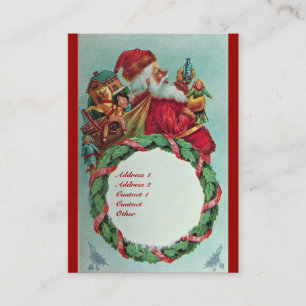 FUNNY UND HUMOROUS SANTA CLAUS VINTAG CROWN VISITENKARTE