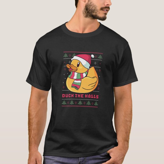 Funny und Niedlich Duck Puns Frohe Weihnachtsduck  T-Shirt (Vorderseite)