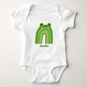 Funny und Niedlich Frosch Rainbow Baby Strampler
