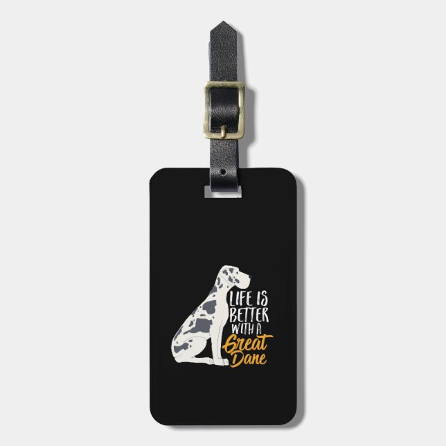 Funny und Niedlich Great Dane Hund Lover Gepäckanhänger (Vorderseite vertikal)