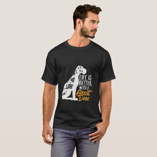 Funny und Niedlich Great Dane Hund Lover T-Shirt (Vorne ganz)