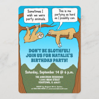 Funny und Niedliche Slots Geburtstagsparty Einladung