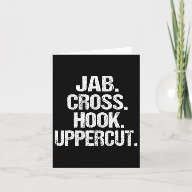 Funny und sarkastisch Kickboxer Jab Cross Hook Upp Karte (Vorderseite)