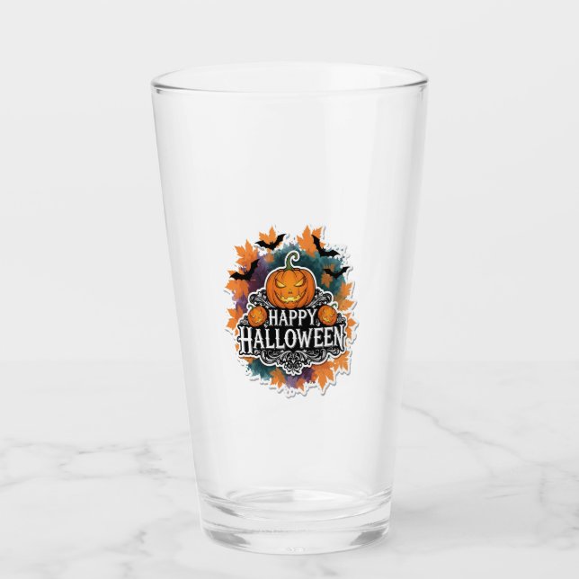 Funny und Spooky Halloween Zitate glücklich Glas (Vorderseite)