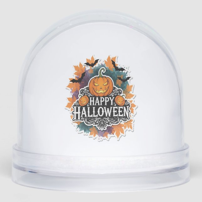 Funny und Spooky Halloween Zitate glücklich Schneekugeln (Vorderseite)