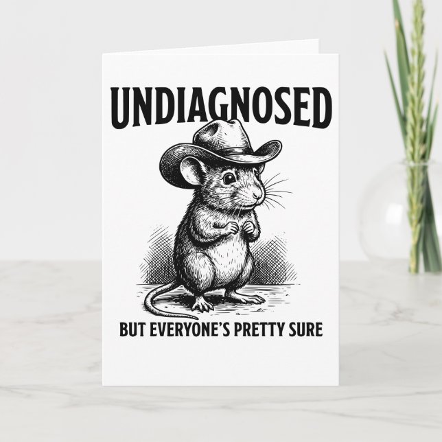 Funny Undiagnosed Everyone’s Pretty Sure Western Karte (Vorderseite)