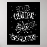 Funny Unicorn Black Arrière - plan Coloring Poster