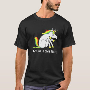 Funny Unicorn Blaze Your Own Trail Unicorn Custome T-Shirt