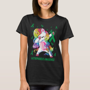 Funny Unicorn Dabbing s Gastroparese Bewusstsein T-Shirt