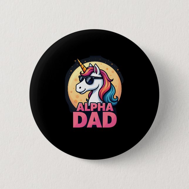 Funny Unicorn Dad Laufey Men Father's Day Christma Button (Vorderseite)