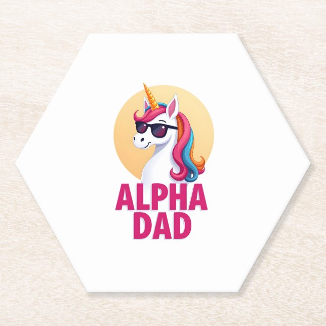 Funny Unicorn Dad Laufey Men Father's Day Christma Untersetzer (Vorderseite)
