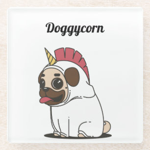 Funny Unicorn - Doggycorn Glasuntersetzer