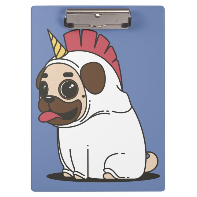Funny Unicorn - Doggycorn Klemmbrett (Vorderseite)